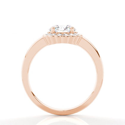 Rose Gold Womens Diamond Engagement Rings
