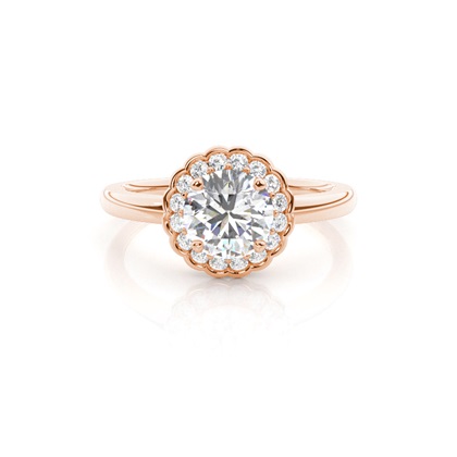 Rose Gold Womens Diamond Engagement Rings