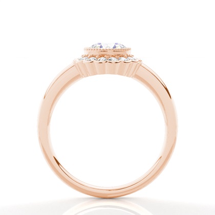 Rose Gold Halo Diamond Engagement Rings