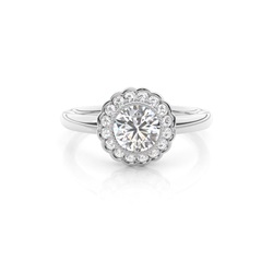 Yellow Gold Halo Diamond Engagement Ring