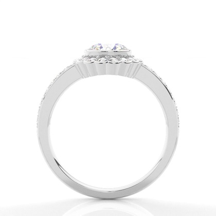Round Diamond Halo Engagement Rings