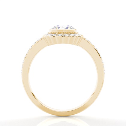 Yellow Gold Halo Engagement Rings