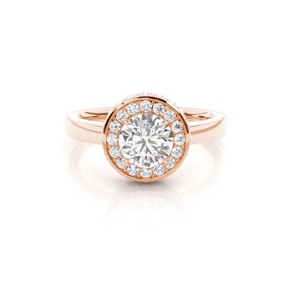 White Gold Halo Diamond Engagement Ring