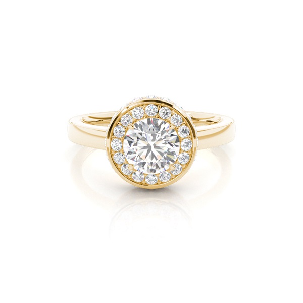 White Gold Halo Diamond Engagement Ring