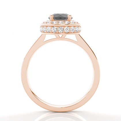 Rotgold Schwarze Diamanten Verlobungsringe