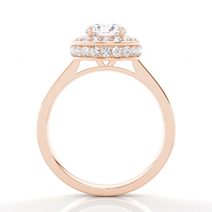 Rose Gold Halo Diamond Engagement Rings