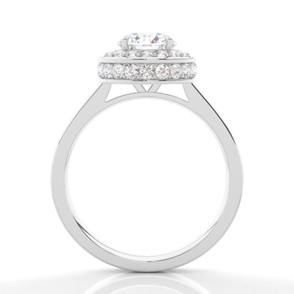 Round Diamond Halo Engagement Rings