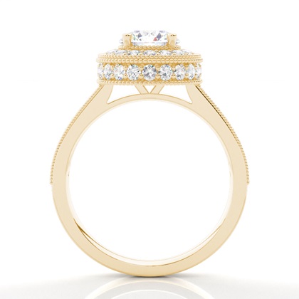Yellow Gold Halo Engagement Rings