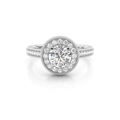 White Gold Halo Diamond Engagement Rings
