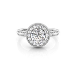 Rose Gold Halo Diamond Engagement Ring