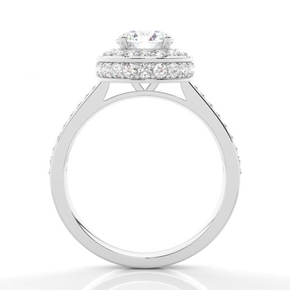 Round Diamond Halo Engagement Rings