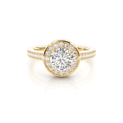 Yellow Gold Halo Engagement Rings