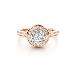 White Gold Halo Diamond Engagement Ring