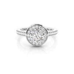 Multi Diamant Verlobungsring in einer Krappenfassung mit Schulter Diamanten
