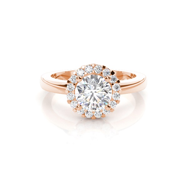 White Gold Halo Diamond Engagement Ring