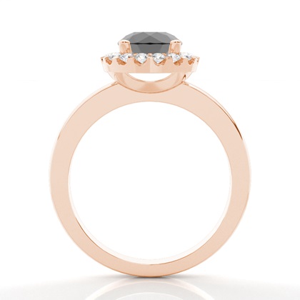 Rotgold Schwarze Diamanten Verlobungsringe