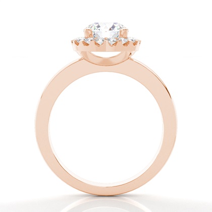 Rose Gold Halo Diamond Engagement Rings