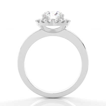 Round Diamond Halo Engagement Rings