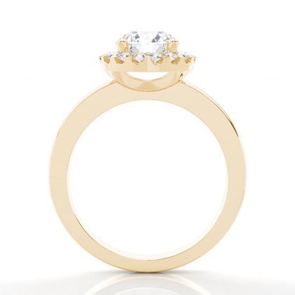 Yellow Gold Halo Engagement Rings
