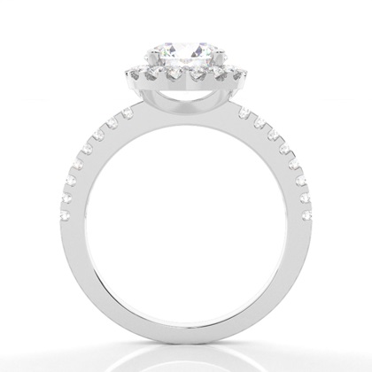3.00 Carat Platin Halo Verlobungsringe