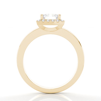 4.00 Carat Yellow Gold Halo Engagement Rings