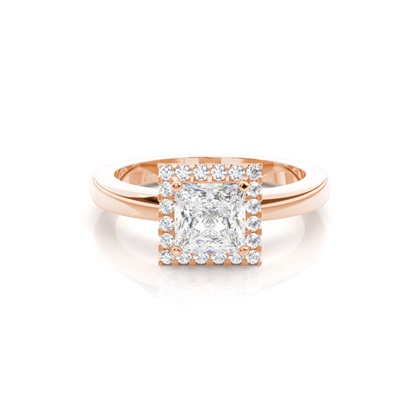 4.00 Carat Rose Gold Halo Engagement Rings