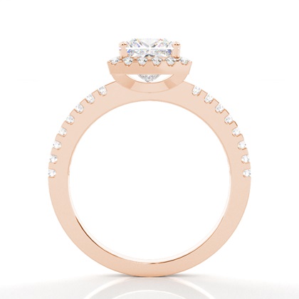 4.00 Carat Rose Gold Halo Engagement Rings