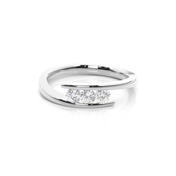 White Gold Trilogy Diamond Engagement Ring
