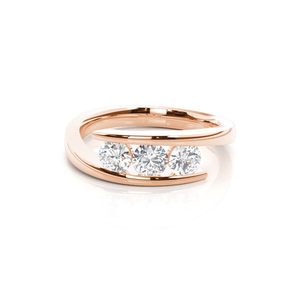 White Gold Trilogy Diamond Engagement Ring