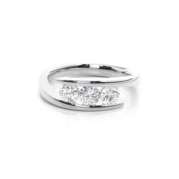 White Gold Trilogy Diamond Engagement Ring