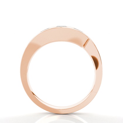 Trilogie-Verlobungsring mit rundem schwarzen Diamanten