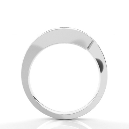 Trilogie-Verlobungsring mit rundem schwarzen Diamanten