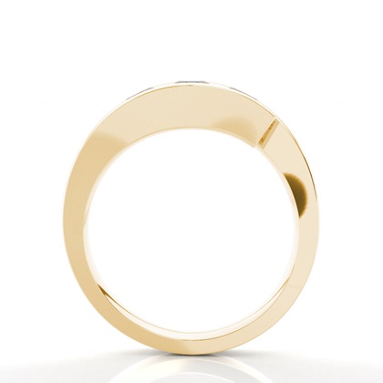 Trilogie-Verlobungsring mit rundem schwarzen Diamanten