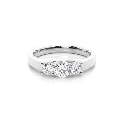 Yellow Gold Trilogy Diamond Engagement Ring