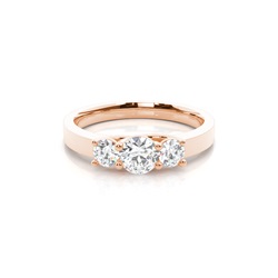 Yellow Gold Trilogy Diamond Engagement Ring
