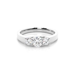 Yellow Gold Trilogy Diamond Engagement Ring