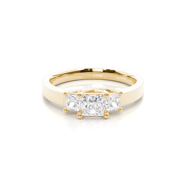 White Gold Princess Trilogy Diamond Engagement Ring