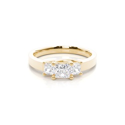White Gold Princess Trilogy Diamond Engagement Ring