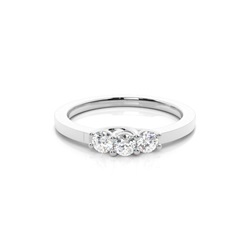 White Gold Trilogy Diamond Engagement Ring
