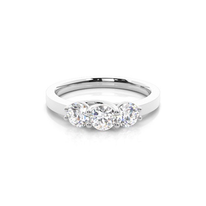 White Gold Trilogy Diamond Engagement Ring
