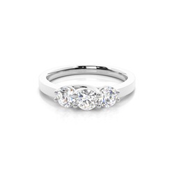 White Gold Trilogy Diamond Engagement Ring