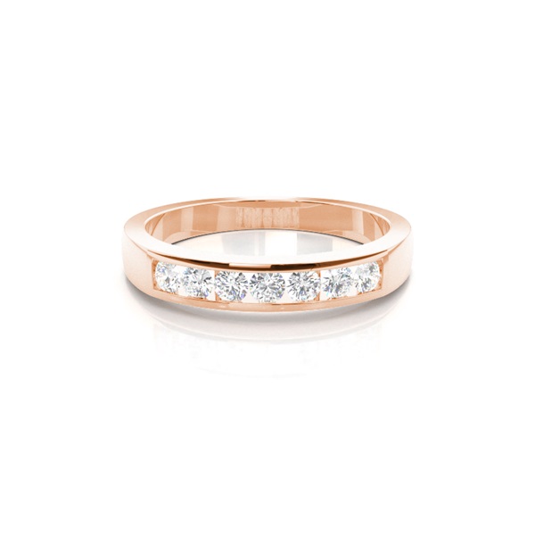 Channel Setting Plain Seven Stone Ring
