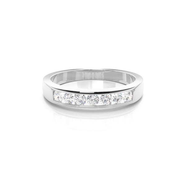 Channel Setting Plain Seven Stone Ring