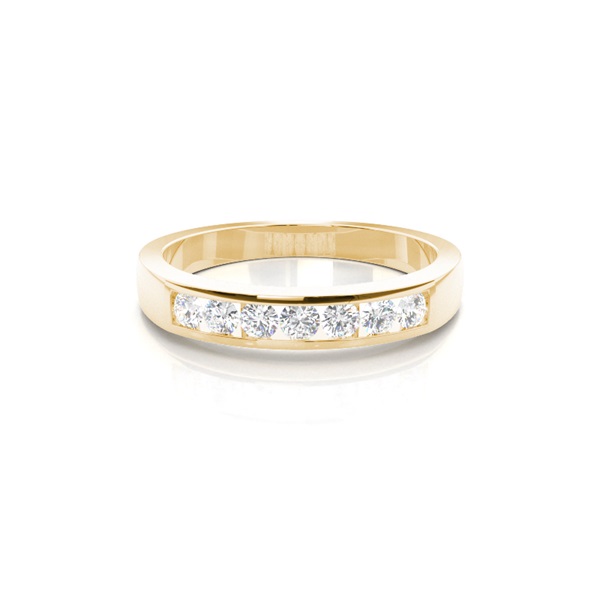 Channel Setting Plain Seven Stone Ring