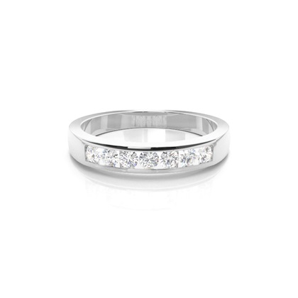 Channel Setting Plain Seven Stone Ring