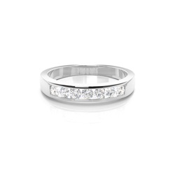 Channel Setting Plain Seven Stone Ring