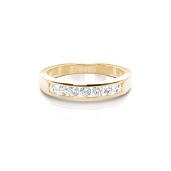 Channel Setting Plain Seven Stone Ring
