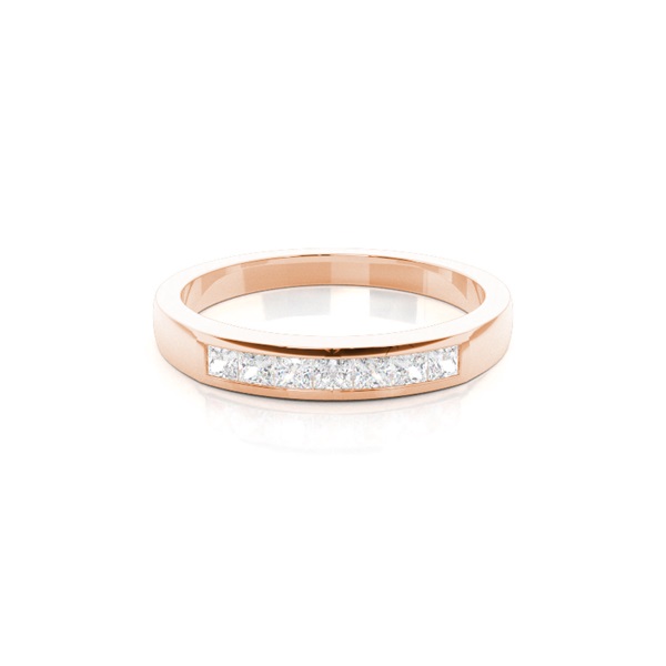 Channel Setting Plain Seven Stone Ring
