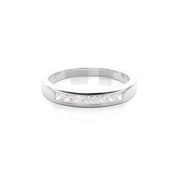 Channel Setting Plain Seven Stone Ring