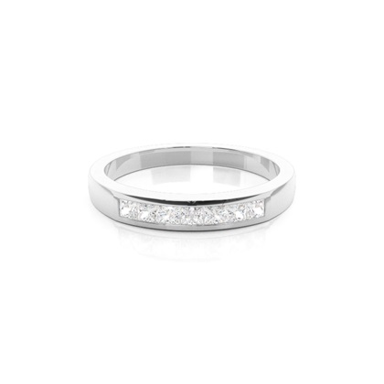 Channel Setting Plain Seven Stone Ring